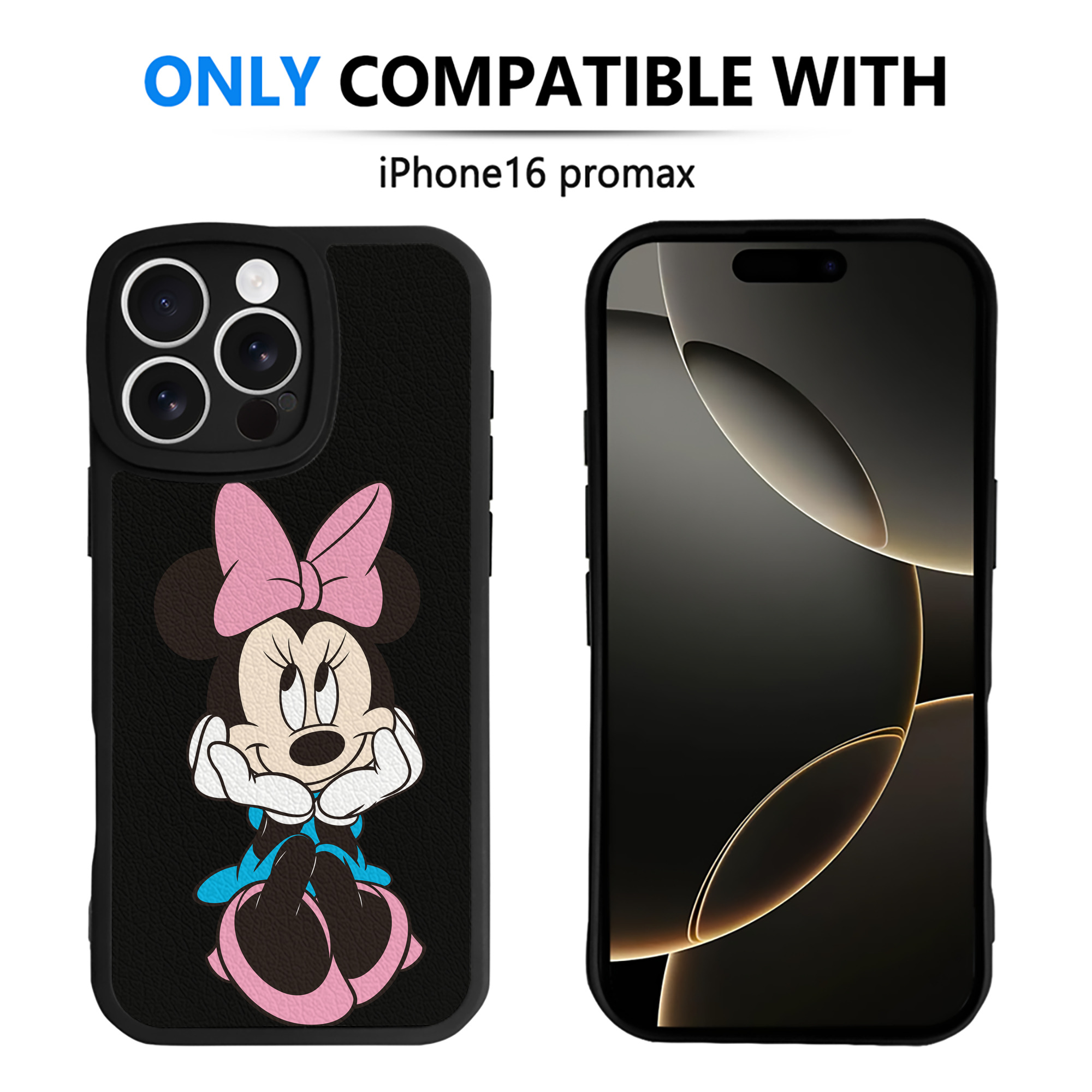 （画像用） ミッキーマウス Mickey Mouse 【iPhone 16シリーズ対応】シリコンスマホケース（レザー調） 材質：シリコン